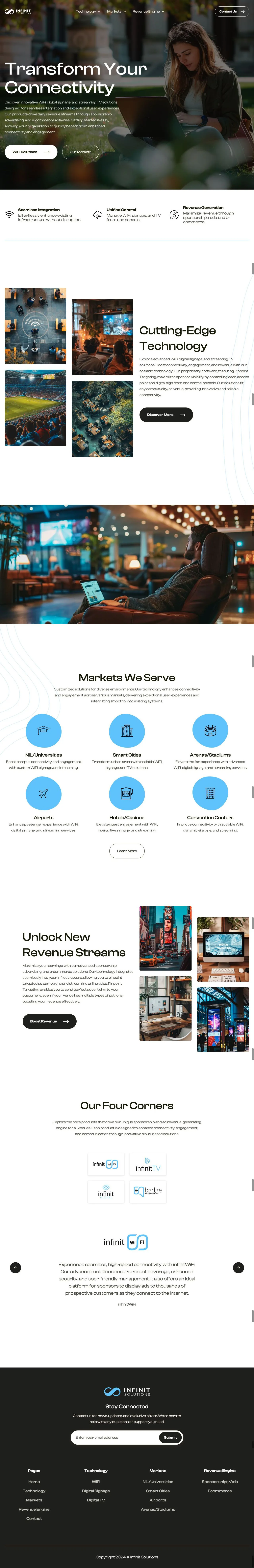 Full homepage preview of Infinit Solutions